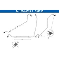 ATE 24.1294-0020.3 Bremsschlauch FüR Renault Megane BM0 1 CM0 1 EM0 1 LM0 1 KM