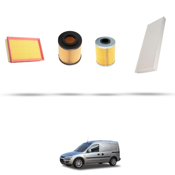 Hoffcar Wartungsset - 4 Filter FüR Opel Combo B 1.7 DTI 55KW Ab 2001-image
