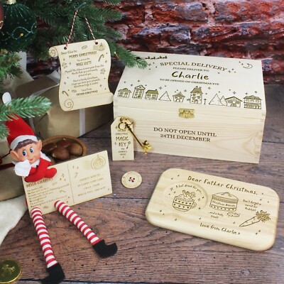 Personalisierte Elfe Weihnachten Gold Konvolut Brief vom Weihnachtsmann