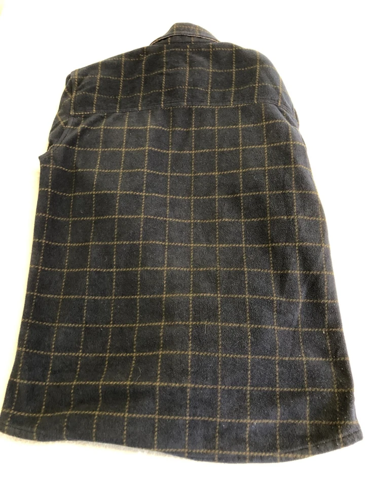 Quiksliver Snap Up Fleece Shirt Mens XL Regular Fit Plaid Blue Collared - Изображение 4 из 4