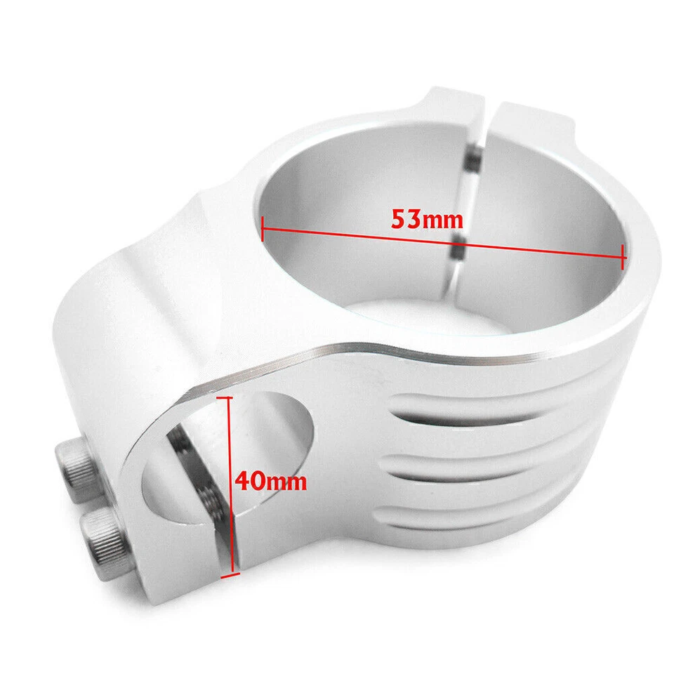 53mm CNC Clip On Handlebar Silver Fit For Ducati 748 916 996 848 1098 Motorcycle - Imagem 4 de 4