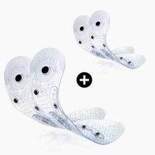 Anti-Odor Deodorization Acupressure Silicone Magnetic Insert Shoes Insole 2 Pair