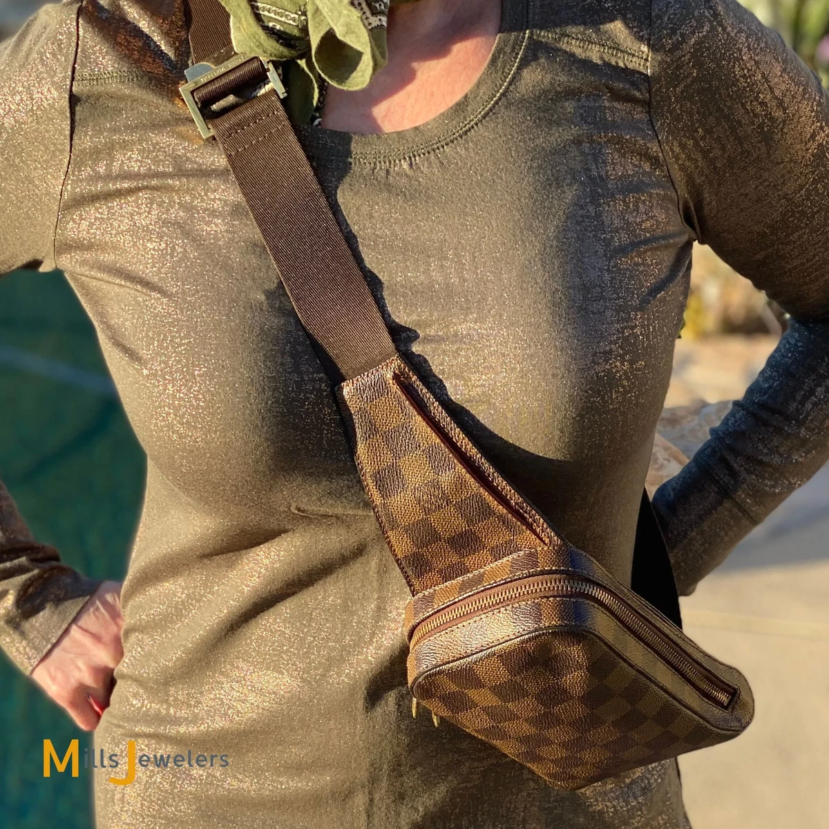 Louis Vuitton Damier Ebene Geronimos Crossbody Bag #12 Louis Vuitton Damier Ebene Geronimos Crossbody Bag