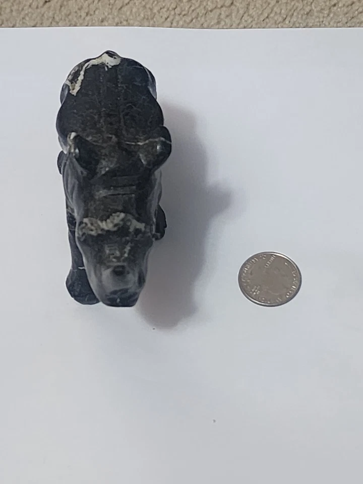 Black Granite Rhino Art Piece — 第 3/3 张图片