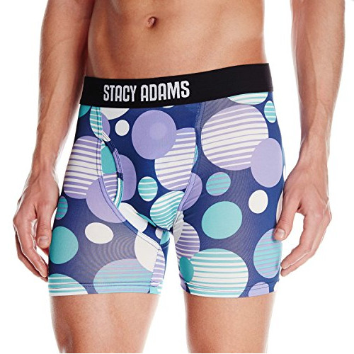 Stacy Adams Men's  Circle Print  Boxer Brief Size M Underwear Multicolor