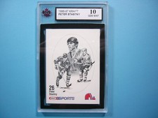 1986/87 KRAFT DRAWINGS NHL HOCKEY CARD #NNO PETER STASTNY KSA 10 GEM MINT 86/87