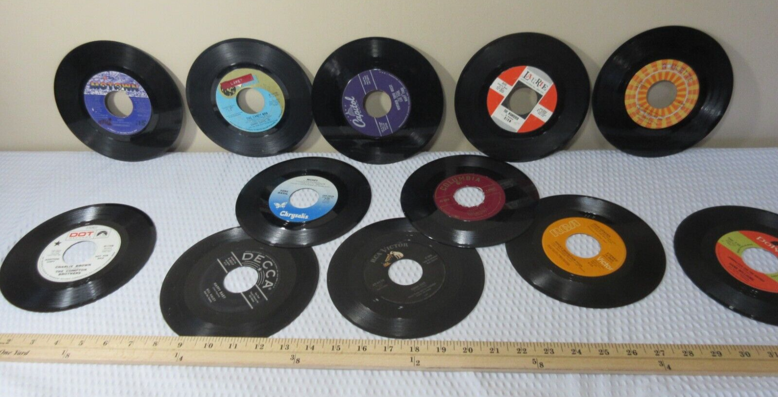12 Mixed 45 RPM Vinyl Records - Compton Brothers Sammy Davis Jr More  -image