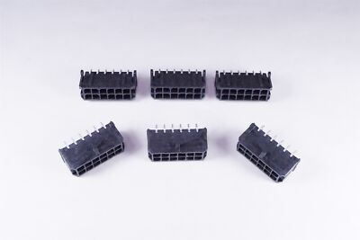 Lot of 6 43045-1214 Molex Connector Header 12 Pos 3.0mm Vertical Gold TH NOS