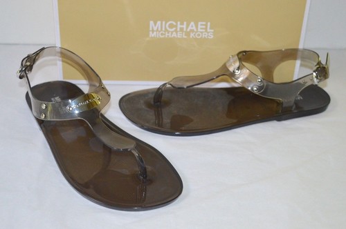 michael kors mk plate jelly sandals