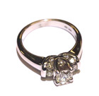 GIA 14k white gold 1.29ct VS2 M diamond round engagement ring Natural 5.6g 6 — photo 8