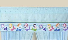OLIVE KIDS MERMAIDS VALANCE 48 X 16 Girls BLUE HTF Excellent condition