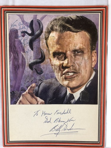 SIGNED By Billy Graham Inscribed & Autographed Photo Authenticated COA - Picture 2 of 4