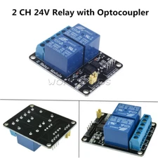 10pcs DC 24V 2CH  Relay with Optocoupler Module for Arduino PIC AVR DSP ARM