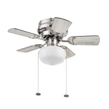 Prominence Home Hero 28 Inch Traditional Flush Mount Indoor LED Ceiling Fan with