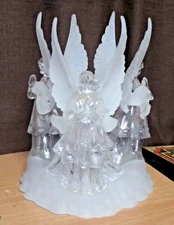 3 Piece Angel Candle Holder Centerpiece Acrylic Christmas Easter JC Penney 6.75"