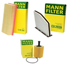 Mann Oil Air Paper Cabin Filter Kit for VW Golf Jetta Diesel Std Air Cleaner