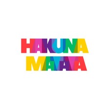 Hakuna Matata Colourful Typography Canvas Wall Art Print