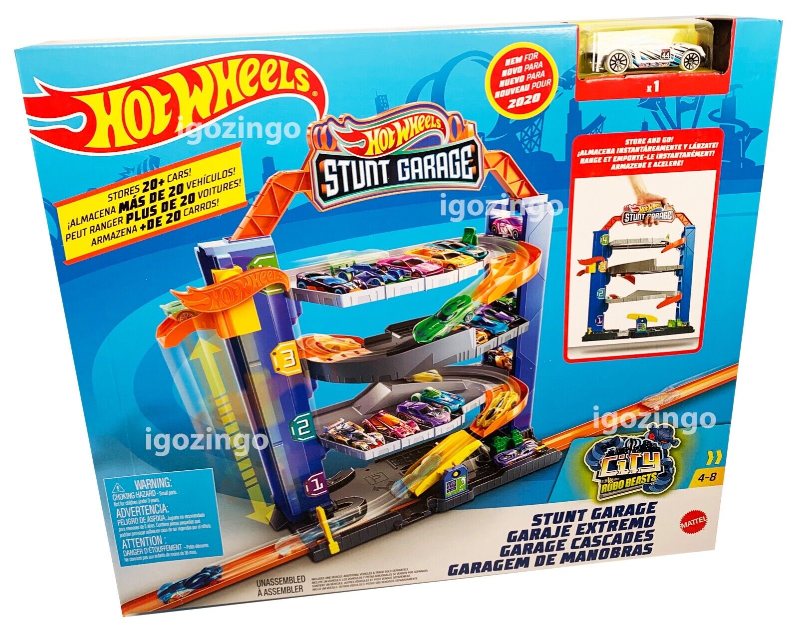 Hot Wheels Pista City Stunt Garage Mattel - GNL70