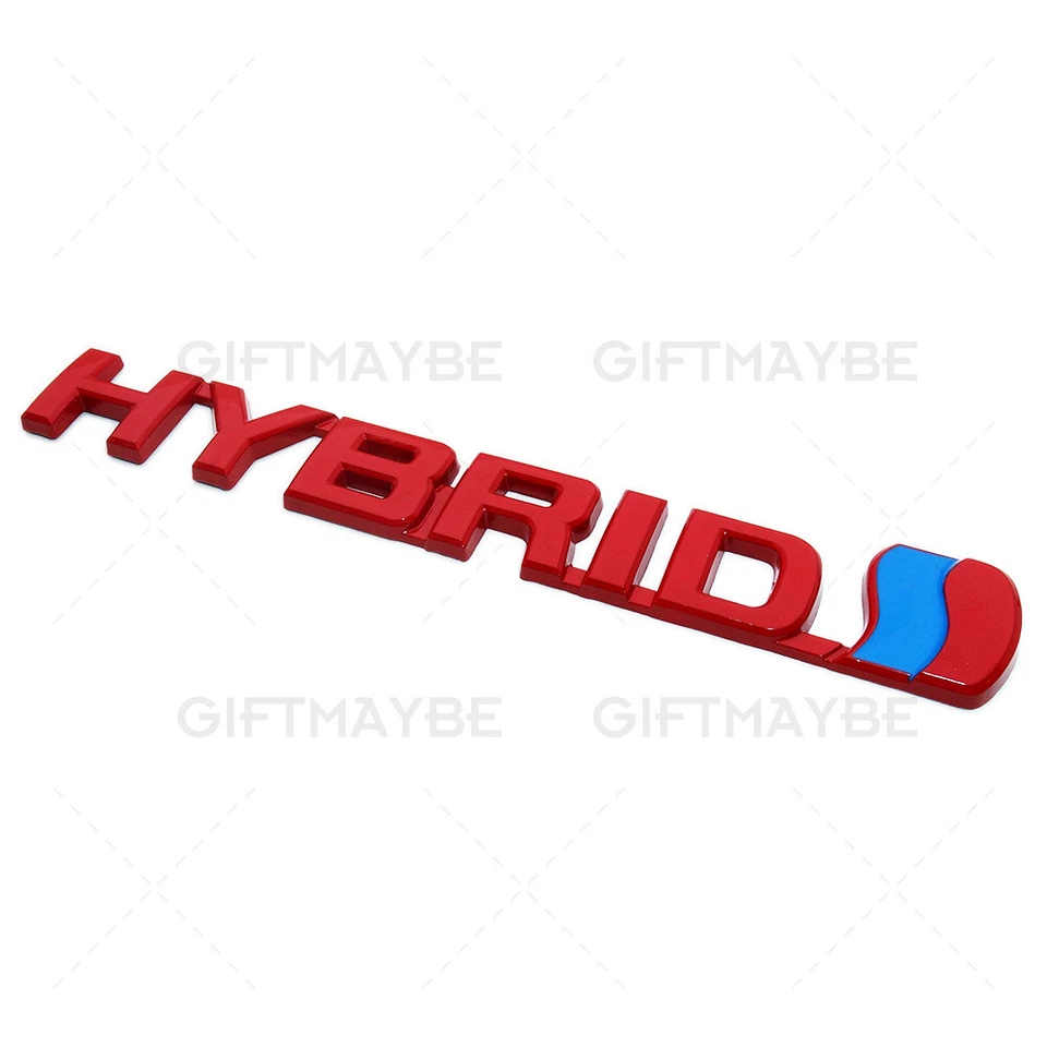 Aleación 3D HÍBRIDA Carrocería Logo Insignia Guardabarros Tapa Maletero Emblema para Toyota Honda Rojo Foto 2 de 4