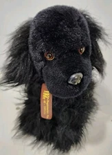 Vtg 1985 Newfoundland Stuffed Animal Plush Black Polar Puff 24k IKC -Mighty Star