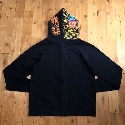 BAPE Milo Shark Full Zip Hoodie Navy Size 2XL A Bathing Ape NIGO 