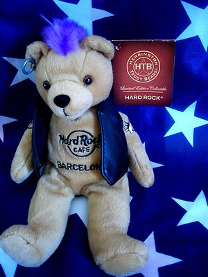 HRC Hard Rock Cafe Barcelona Punk Bear Mohawk 2010 Purple Hair Herrington