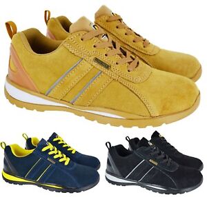 BUILDING LEATHER SAFETY TRAINERS MENS 