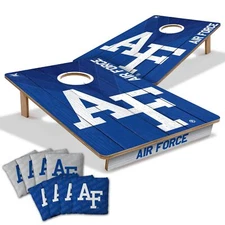 YouTheFan NCAA Air Force Academy 2’ x 3’ Wood Cornhole Game with Logo Bags
