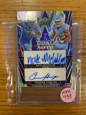 Mccollum/Hampton 2024 Leaf Metal #DA22 Dual Auto Purple Pulsar/3
