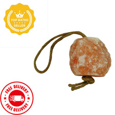 Himalayan Salt Block on Rope for Horses, 4.4 Pounds, Natural Mineral Lick