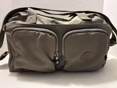 Kipling Art Medium Green/Gray Nylon 26L Large Handbag, Zip Closure, 4 Pockets