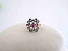 Vintage Avon Gold Vermeil Over Sterling Ruby Ring - Size 7