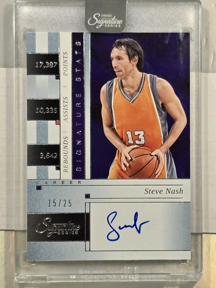 Panini Steve Nash Basketball Autographed Sports Trading Cards