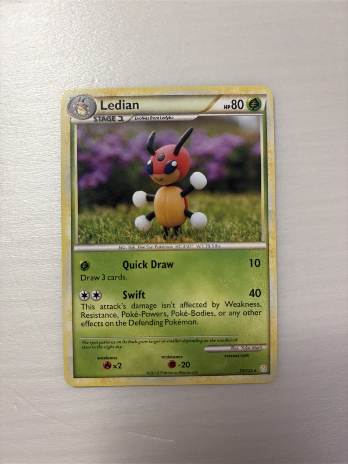 Ledian HeartGold SoulSilver 25/123 Pokemon Card