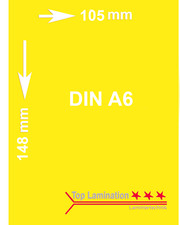 5 Blatt kanariengelb 90 g/m&sup2; A6 (105x148mm) Tonpapier bedruckbar Premium Farbpap