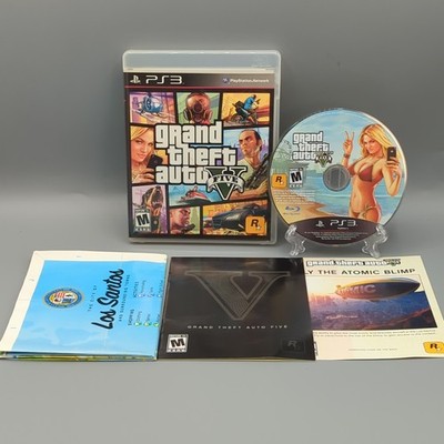 Grand Theft Auto V (PlayStation 3, 2013) PS3 GTA 5 Complete CIB W/ Manual & Map