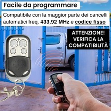 Enterelettronics TELECOMANDO (2pz ) PER CANCELLO a 433,92MHZ 2 BATTERIE OMAGGIO