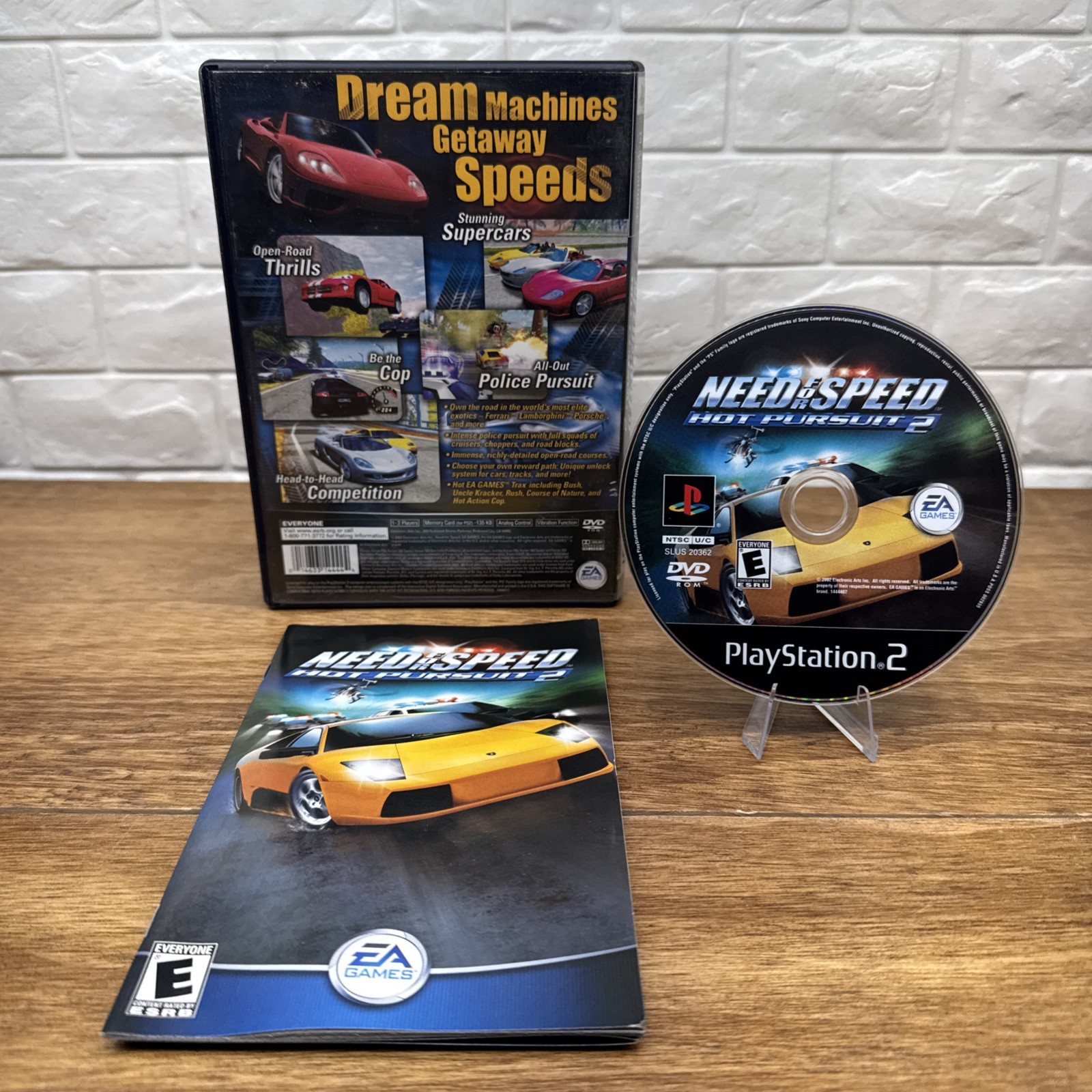Need for Speed: Hot Pursuit 2 (Sony PlayStation 2, 2002) CIB w/Reg Card Tested