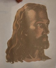 Original Vintage Jesus Christ Religion Iron On Transfer