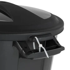 Hyper Tough 20 Gallon Heavy Duty Plastic Garbage Can w Lid Black
