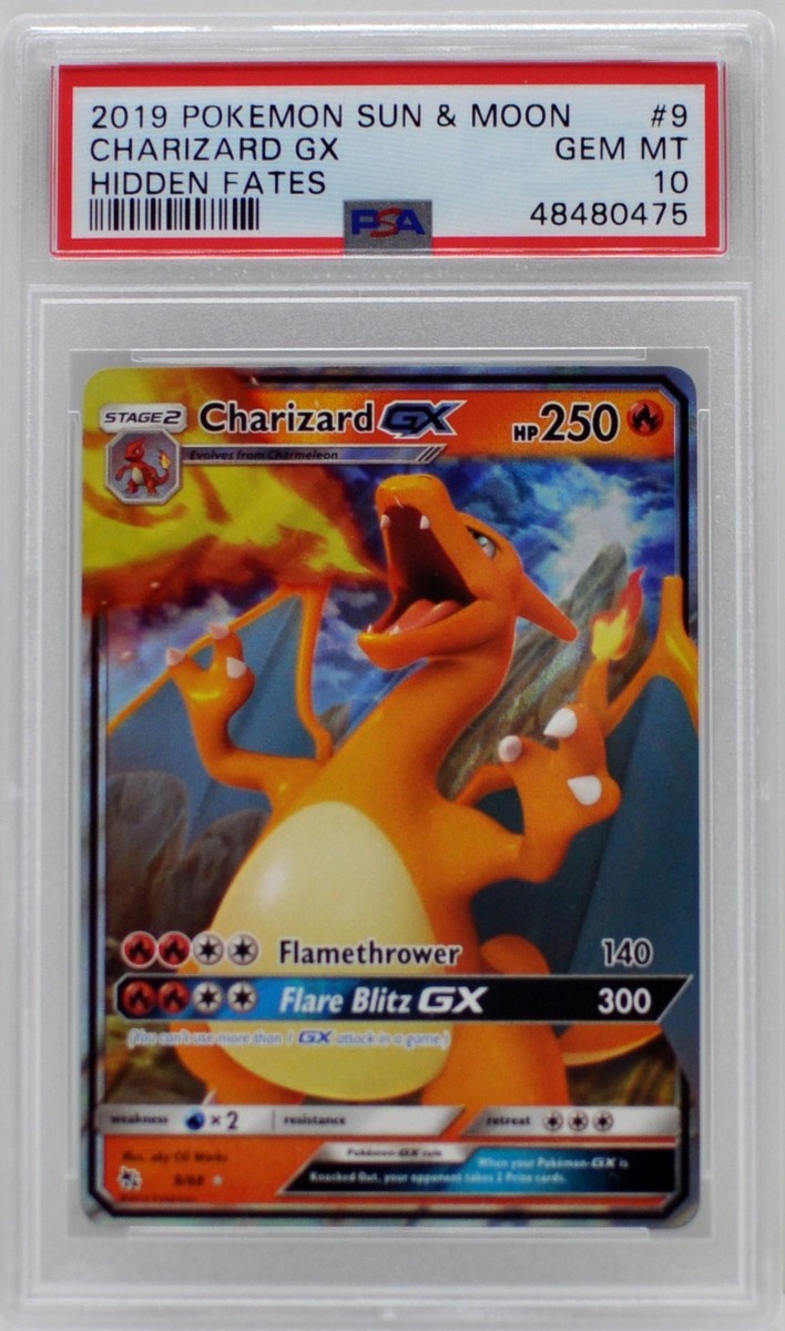 Pokemon Charizard GX 9/68 Hidden Fates 2019 Sun & Moon PSA 10 Gem