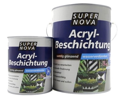 Super Nova Acryl Beschichtung Boden Beschichtung Beton Zement - samtig glänzend