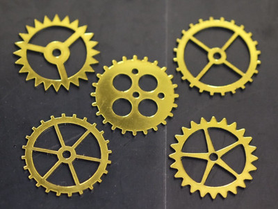 25x Uhr Zahnräder & Zahnräder - 30mm Laser Cut MDF & Metallic Gold - Basteln Verzierung