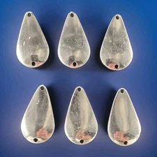 Luhr Jensen Steelhead Salmon Spoon Classic Blanks  1/2 oz 1.75" x 1" Lot of 6