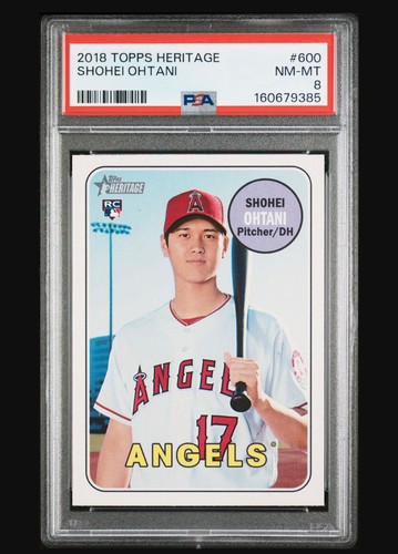 SHOHEI OHTANI 2018 Topps Heritage Rc #600 PSA 8 Los Angeles Angels High Numbers