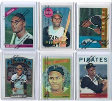 1998 Topps Clemente Finest Reprint Lot (6) with Protective Seal
