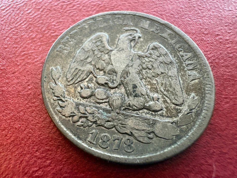 1878 Zs Mexico 50 Centavos Silver — Strong Wing Detail, Low Mintage - Image 2 of 4