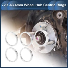 OD 72.1mm to ID 63.4mm Car Wheel Hub Centric Rings Aluminium Alloy 4 Pcs