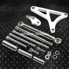 FOR FORD 289/302 5.0 L WINDSOR POLISHED ALUMINUM ALTERNATOR BRACKET+TENSION ROD