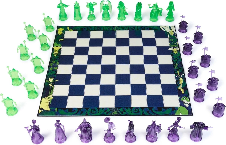 Juego de Ajedrez Villanos Disney Personajes Clásicos Úrsula, Jafar, Hades y Más Nuevo Foto 3 de 4